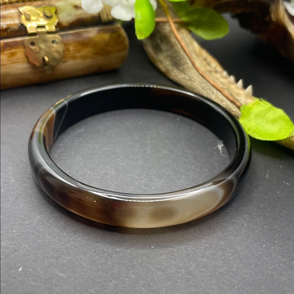 Agate stone bangle - Picture 3 of 6